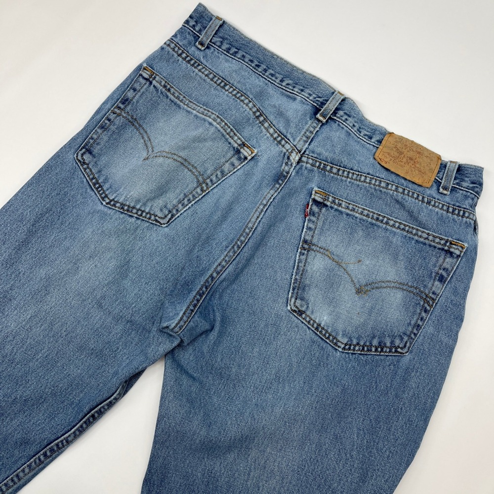 Levis 505 Regular Fit Jeans Mens 38x34 Blue Straight Leg Denim Vintage 90s Y2K